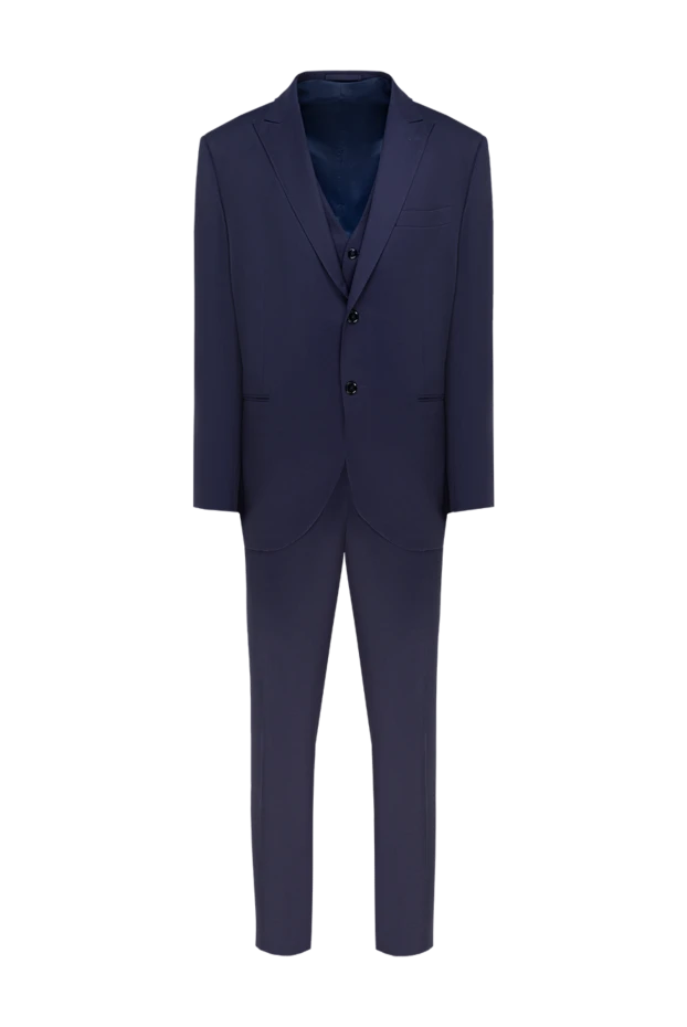 Lubiam мужские костюм мужской из шерсти синий купить с ценами и фото 142707 - фото 1