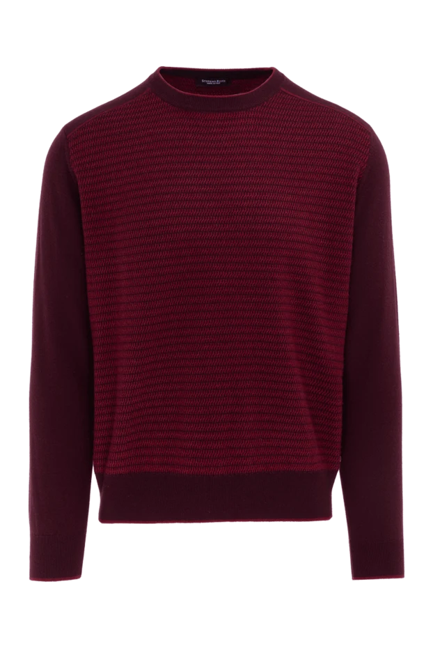 Stefano Ricci джемпер из кашемира и шелка бордовый мужской 142738 - фото 1