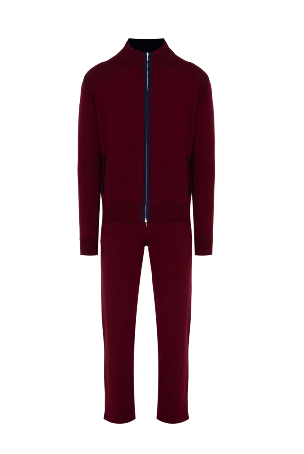 Cesare di Napoli мужские костюм спортивный мужской из шерсти и шёлка бордовый купить с ценами и фото 142766 - фото 1