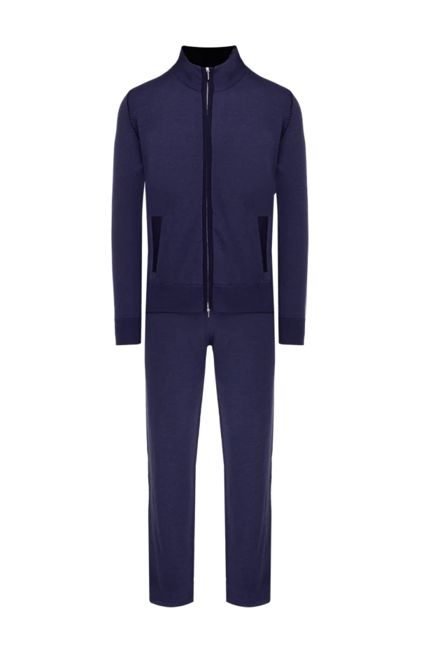 Cesare di Napoli мужские костюм спортивный мужской из шерсти, шёлка и кашемира синий купить с ценами и фото 142767 - фото 1