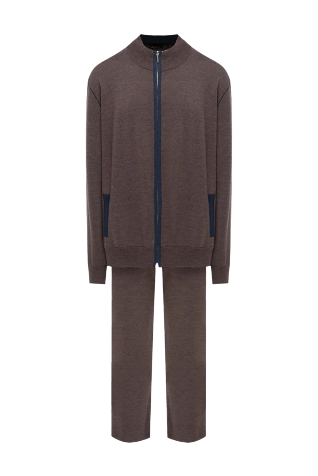 Cesare di Napoli man men's sports suit made of wool and silk, brown buy with prices and photos 142769 - photo 1