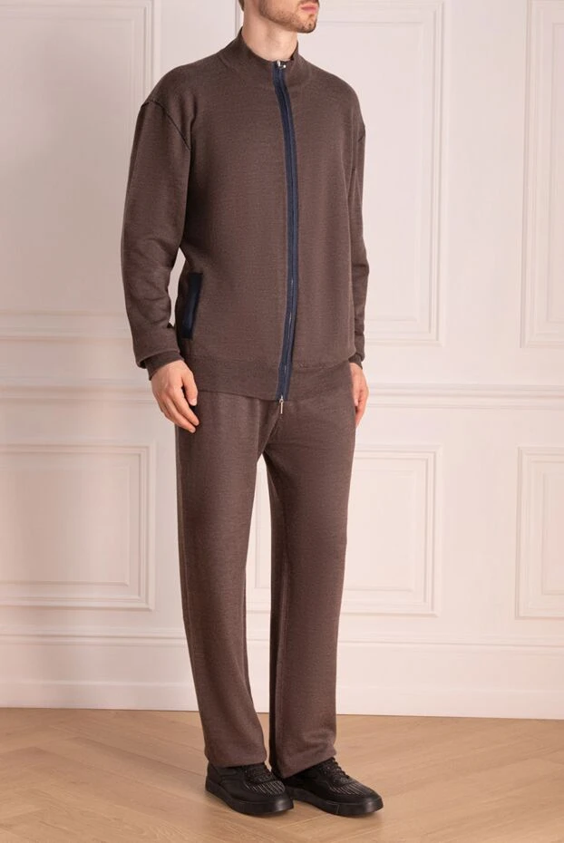 Cesare di Napoli man gray men's cotton sports suit 162513 - photo 3