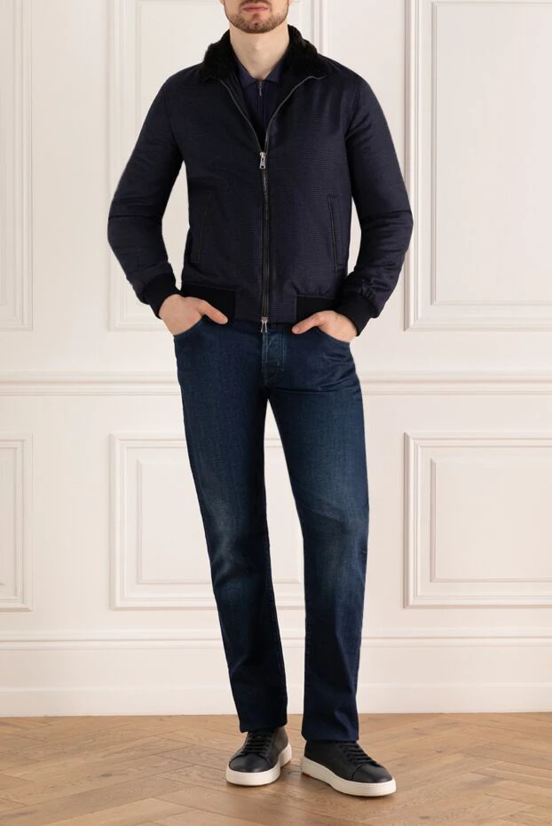 Tombolini мужские куртка из шерсти и шёлка синяя мужская купить с ценами и фото 142773 - фото 2