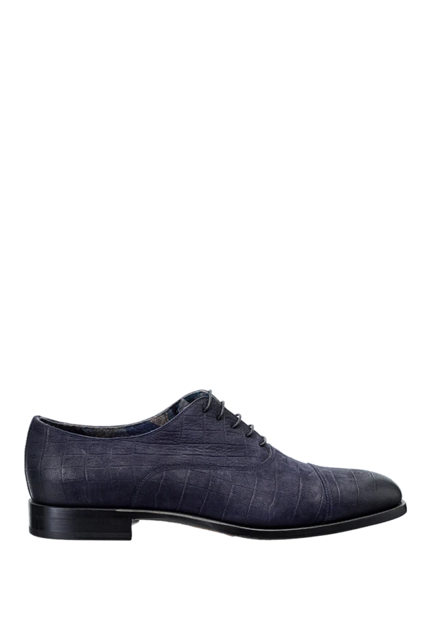 Doucal`s man blue leather men's shoes 142800 - photo 1