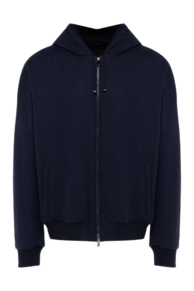 Enrico Mandelli чоловічі куртка на хутрі з кашеміру та нейлону синя чоловіча купити фото з цінами 142882 - фото 1