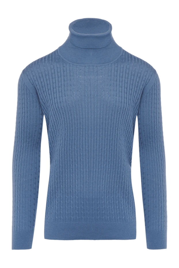 Cesare di Napoli man men's golf in wool, silk and cashmere blue buy with prices and photos 142975 - photo 1