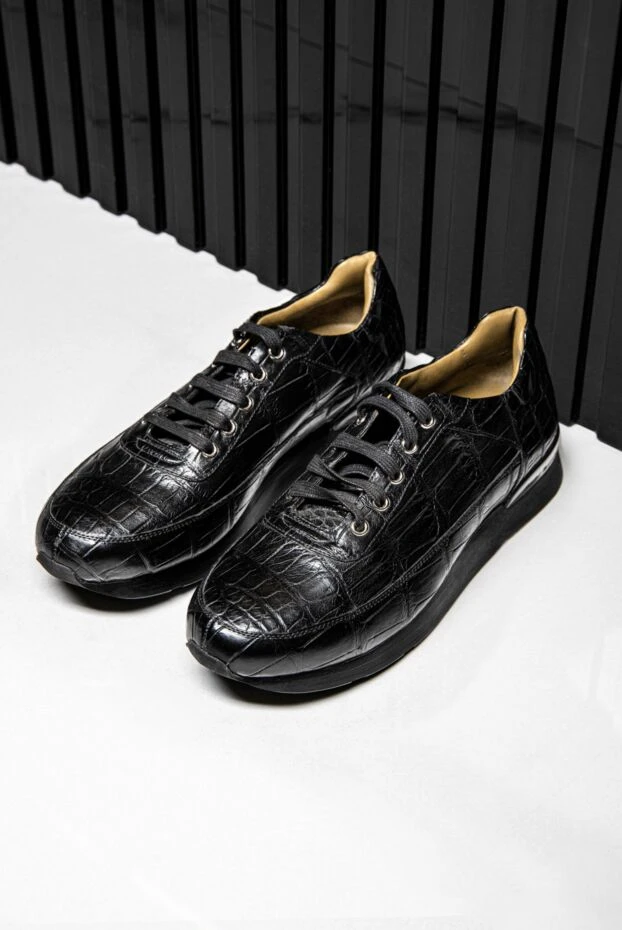 Tardini man black alligator sneakers for men 142986 - photo 2