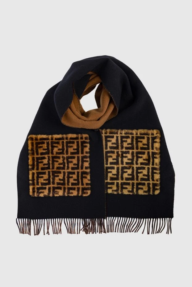 Fendi woman brown wool and cashmere scarf for women buy with prices and photos 142988 - photo 1