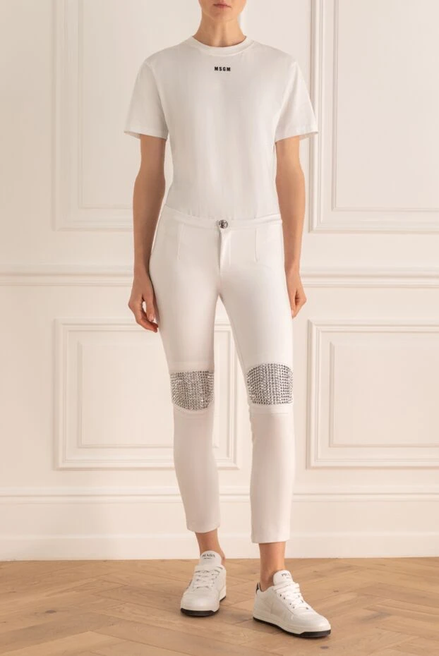 Philipp Plein жіночі штани білі жіночі купити фото з цінами 143014 - фото 2