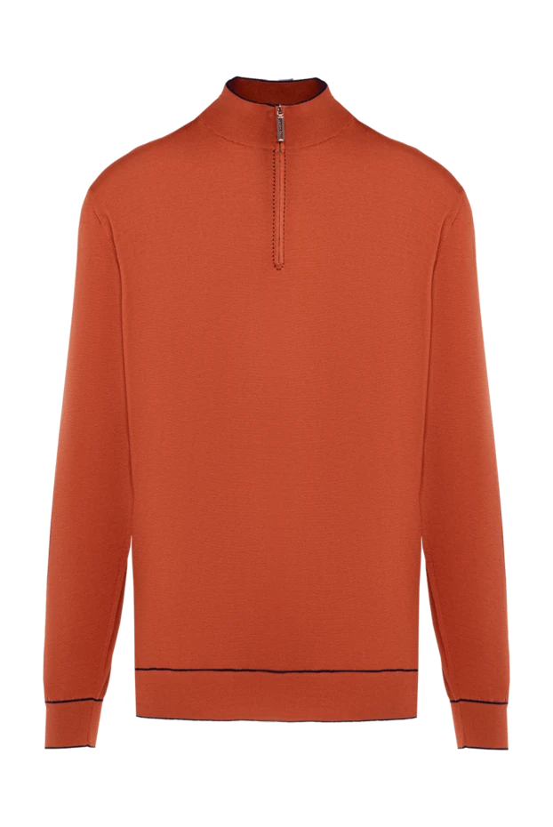 Тройер из шелка оранжевый мужской - фото 1