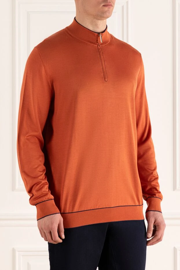 Stefano Ricci тройер из шелка оранжевый мужской 143047 - фото 3