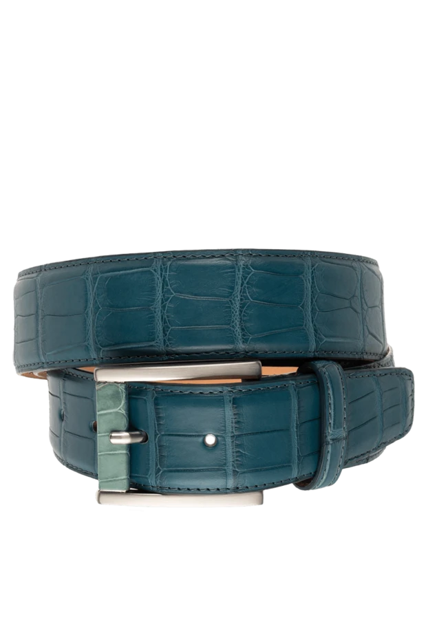 Cesare di Napoli man crocodile leather belt blue for men buy with prices and photos 143076 - photo 1