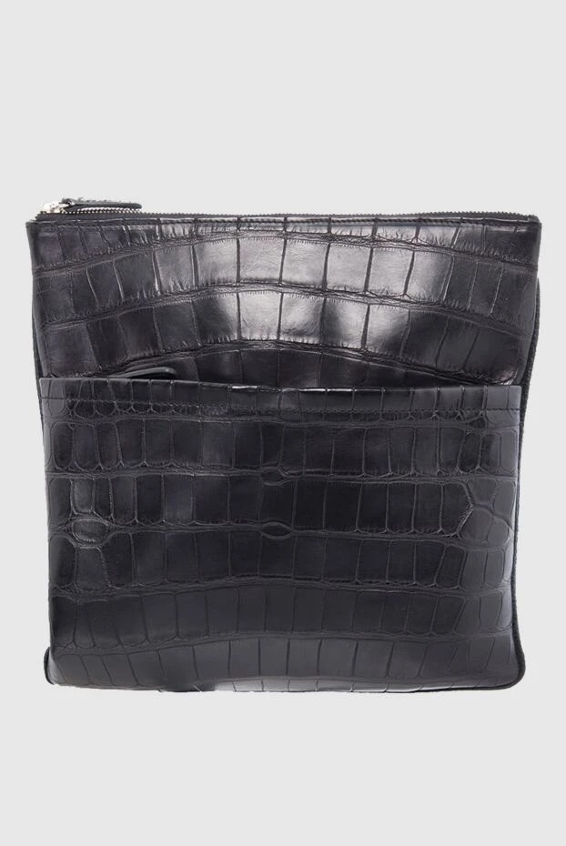 Cesare di Napoli мужские сумка через плечо из кожи аллигатора черная мужская купить с ценами и фото 143086 - фото 1