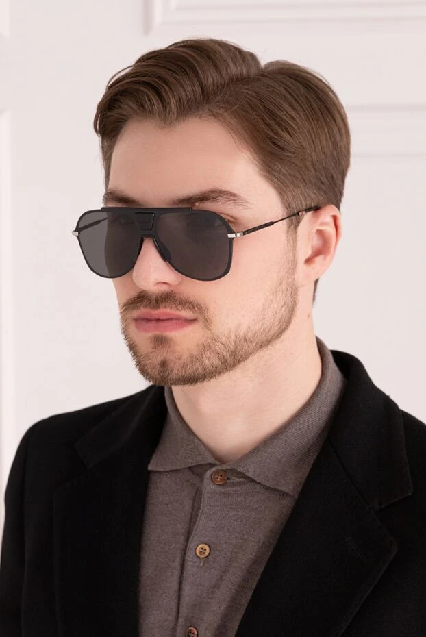 Dior чоловічі окуляри для захисту від сонця з металу та пластику чорні чоловічі купити фото з цінами 143175 - фото 2
