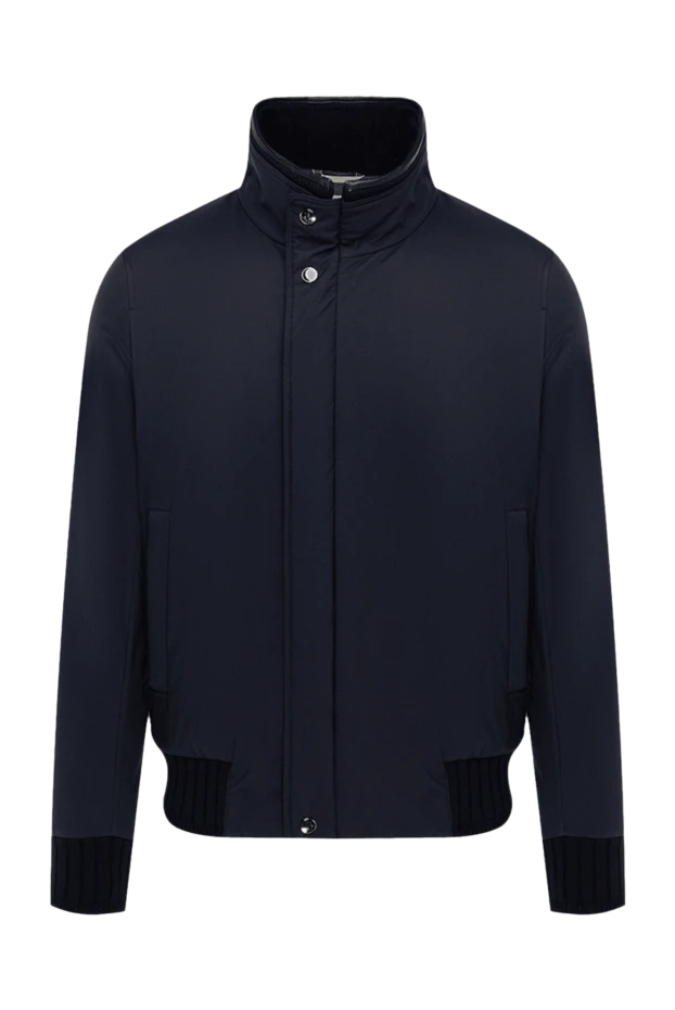 Bilancioni мужские куртка из натуральной кожи и шерсти синяя мужская купить с ценами и фото 143219 - фото 1