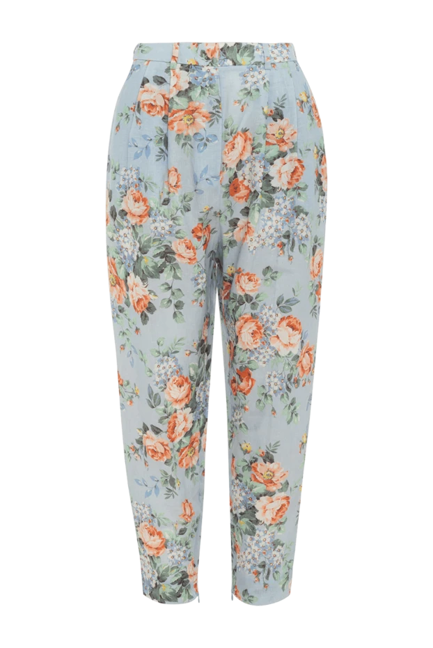 Zimmermann woman blue linen trousers for women buy with prices and photos 143233 - photo 1