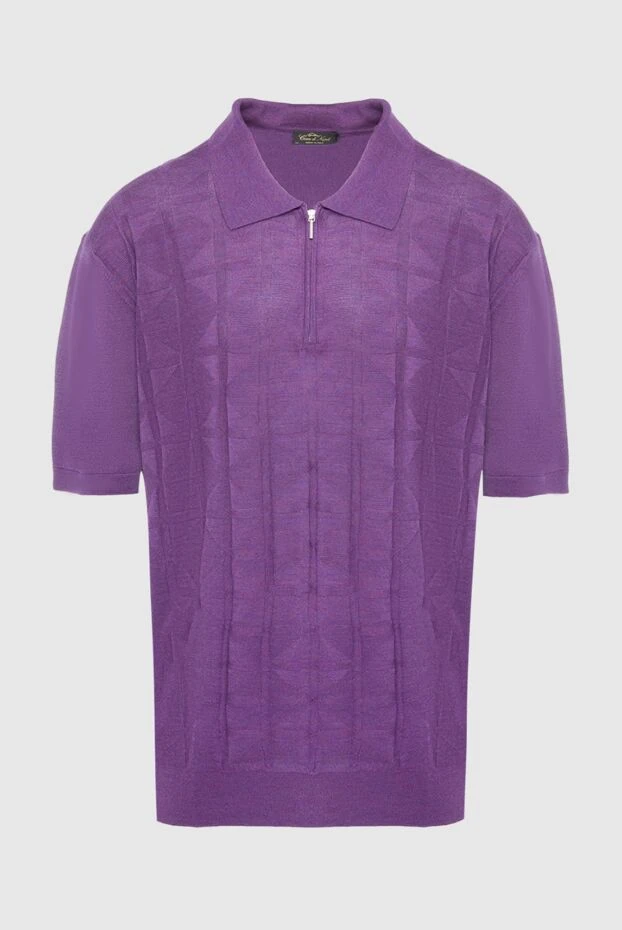 Cesare di Napoli man silk polo purple for men buy with prices and photos 143280 - photo 1