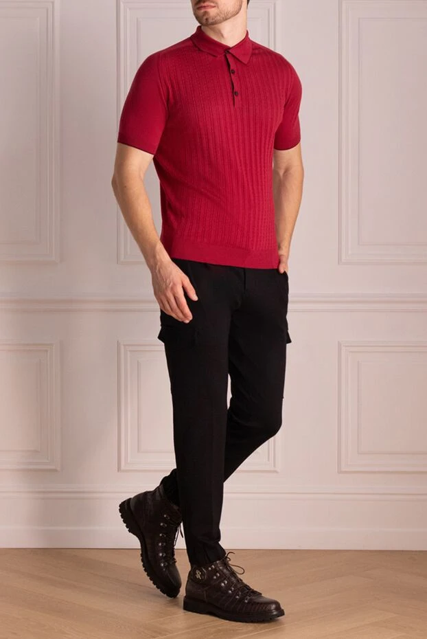 Cesare di Napoli man cotton polo red for men buy with prices and photos 143296 - photo 2