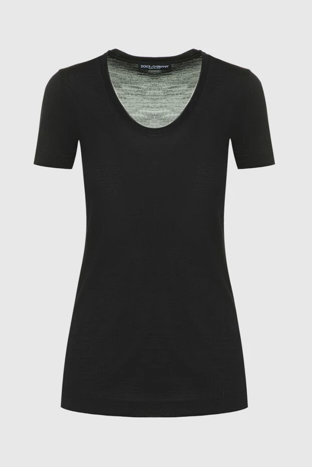 Dolce & Gabbana women's wool black t-shirt classic 143316 - photo 1