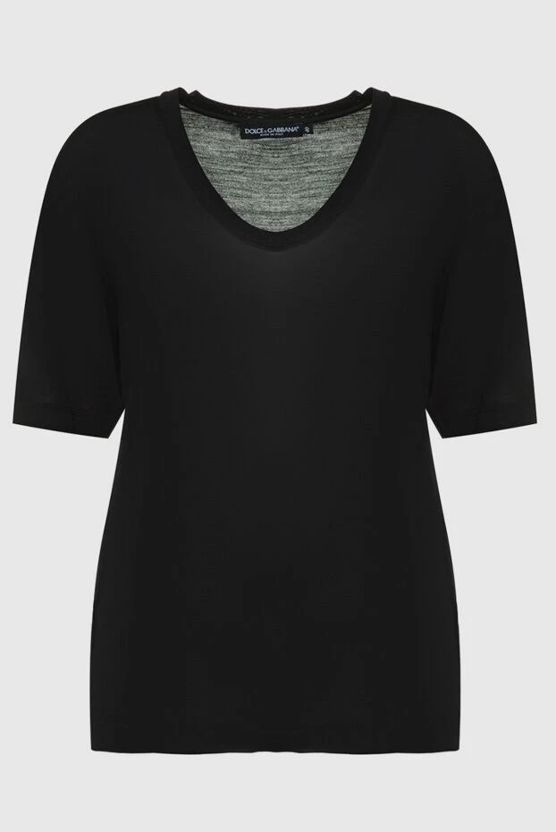 Dolce & Gabbana женские футболка из шерсти черная женская купить с ценами и фото 143317 - фото 1