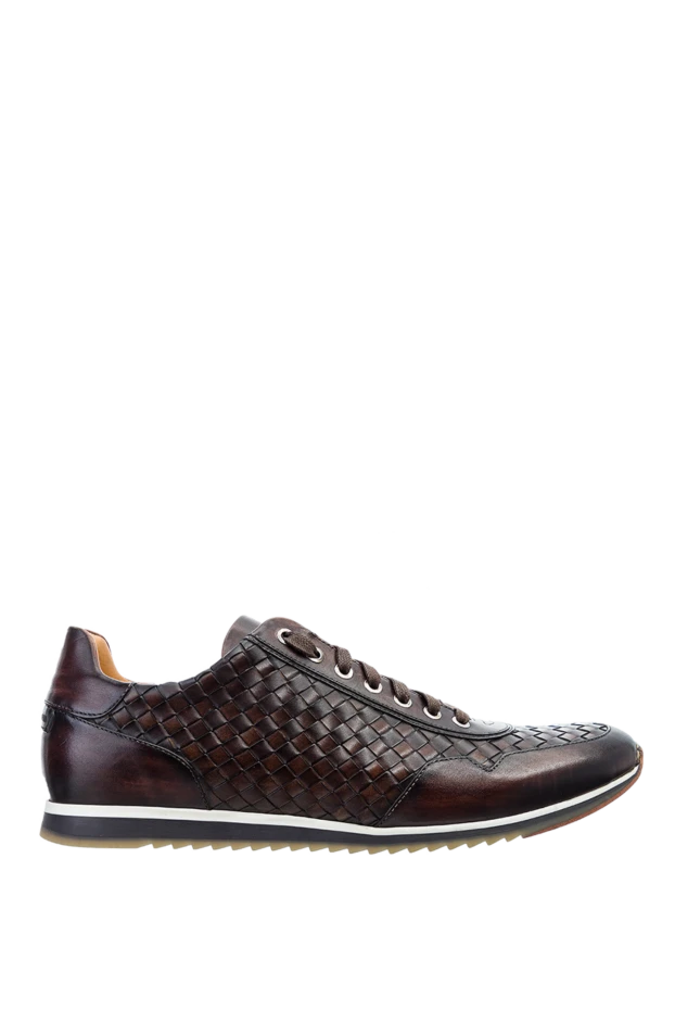 Magnanni man brown leather sneakers for men 143416 - photo 1