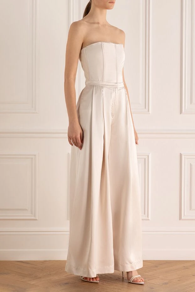 Brunello Cucinelli white silk pantsuit for women 143420 - photo 3