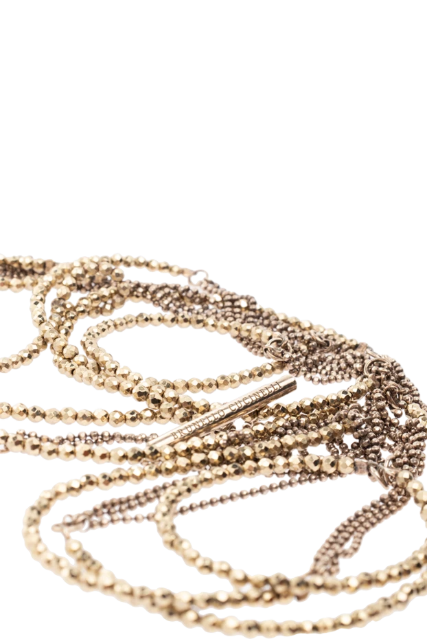 Brunello Cucinelli цепочка из ламе желтая женская 143478 - фото 3