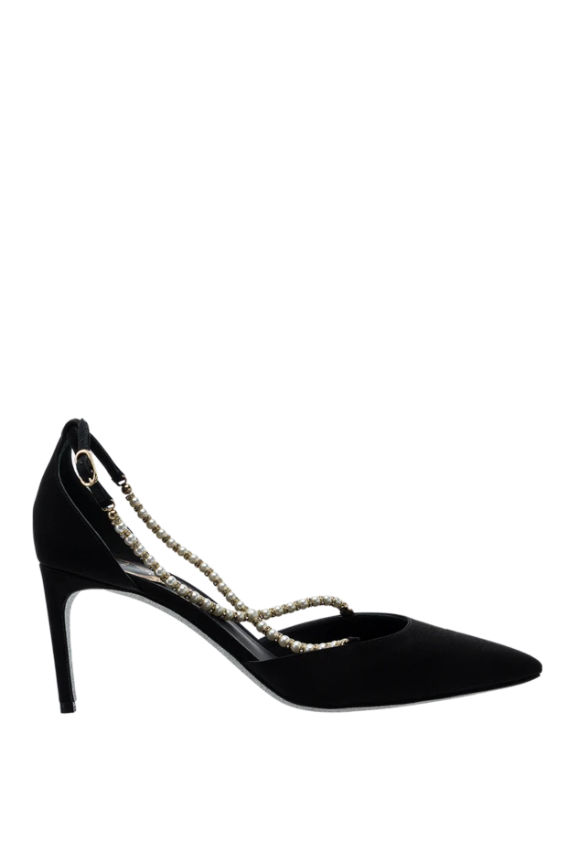 Rene Caovilla женские туфли из шелка черные женские купить с ценами и фото 143506 - фото 1