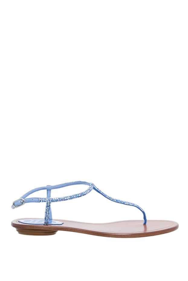 Rene Caovilla woman blue leather sandals for women buy with prices and photos 143508 - photo 1
