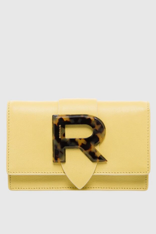 Rochas women's yellow leather bag with logo 143542 - photo 1