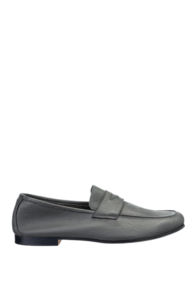 Andrea Ventura man gray leather loafers for men 143581 - photo 1