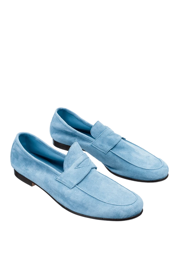 Andrea Ventura man blue leather loafers for men 143583 - photo 2