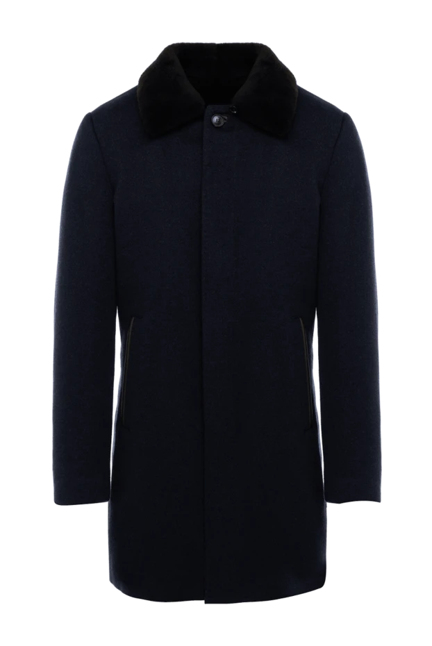 Gallotti мужские пальто из кашемира и меха синее мужское купить с ценами и фото 143622 - фото 1
