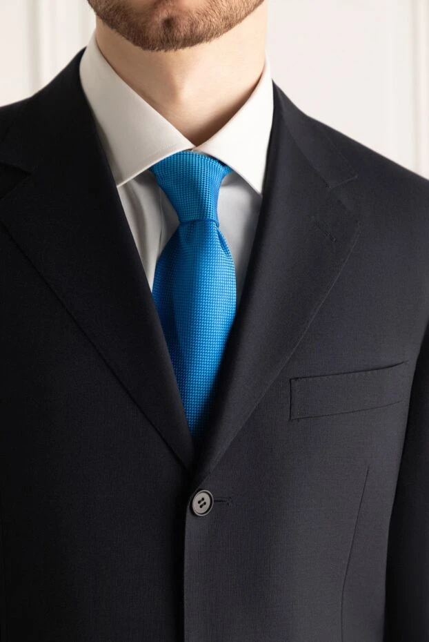 Italo Ferretti мужские галстук из шелка голубой мужской купить с ценами и фото 143633 - фото 2