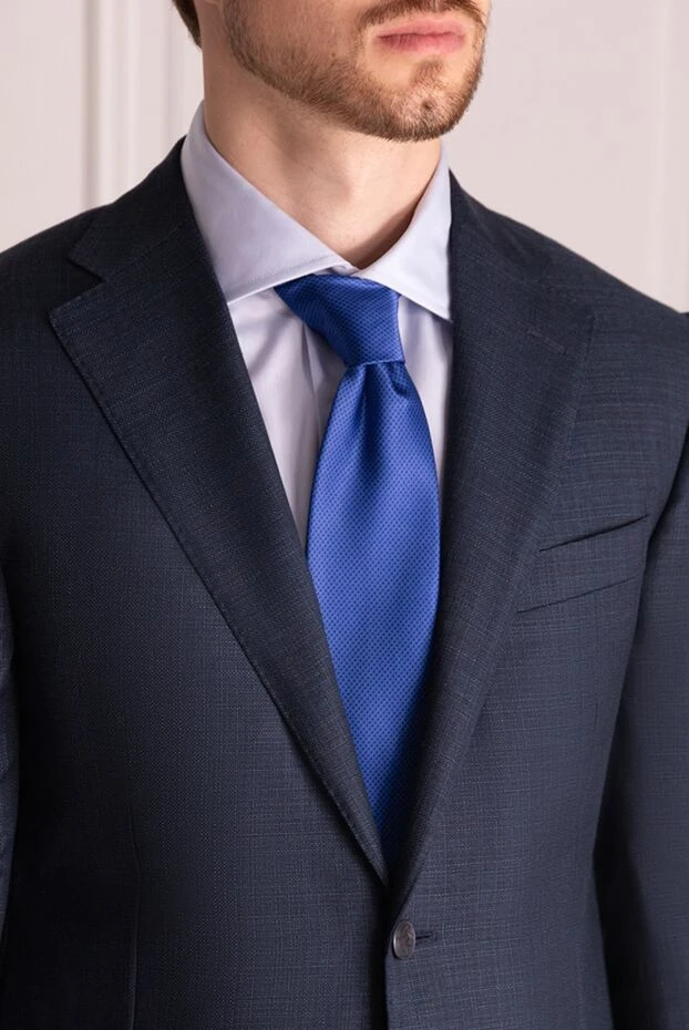 Italo Ferretti мужские галстук из шелка синий мужской купить с ценами и фото 143634 - фото 2