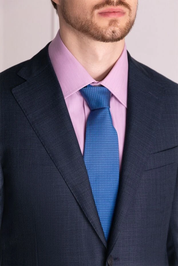 Italo Ferretti мужские галстук из шелка синий мужской купить с ценами и фото 143635 - фото 2