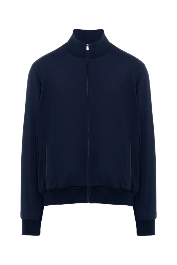 Corneliani мужские куртка из шерсти синяя мужская купить с ценами и фото 143686 - фото 1