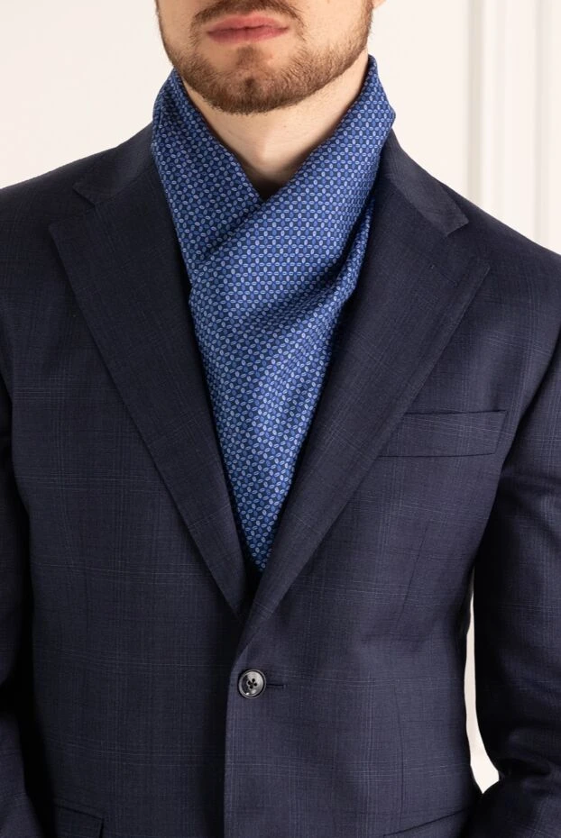 Corneliani мужские шарф из шелка голубой мужской купить с ценами и фото 143690 - фото 2