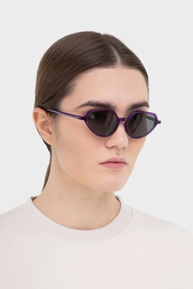 Dries Van Noten очки фиолетовые женские в форме \