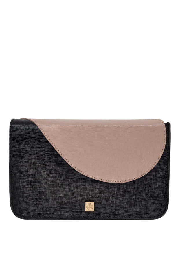 Women's bag black and beige leather