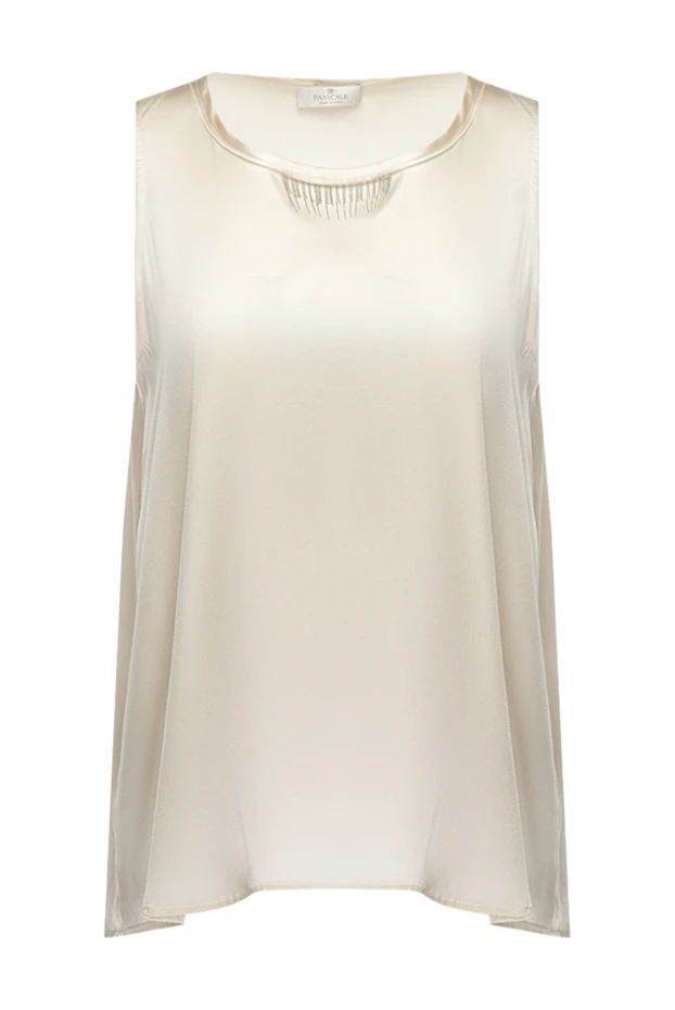 Panicale женские блуза из шелка бежевая женская купить с ценами и фото 143855 - фото 1