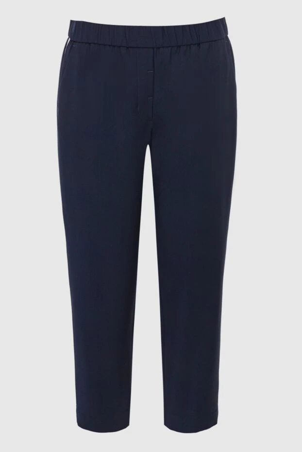 Peserico женские брюки из шерсти синие женские купить с ценами и фото 143888 - фото 1