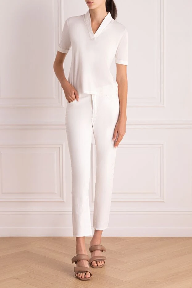 Max&Moi woman white cotton jeans for women buy with prices and photos 143935 - photo 2