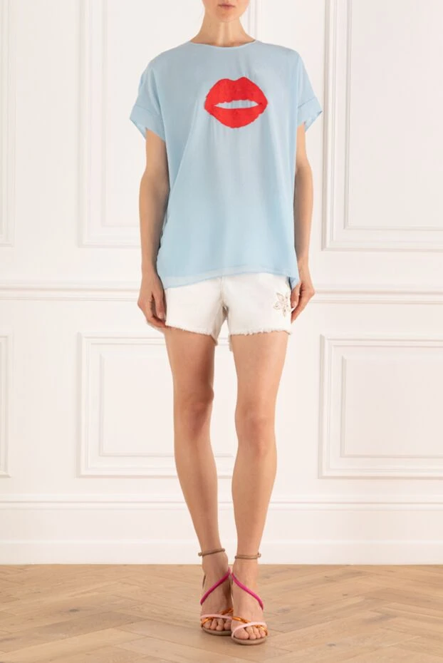 Edward Achour Paris woman blue polyester blouse for women buy with prices and photos 143964 - photo 2