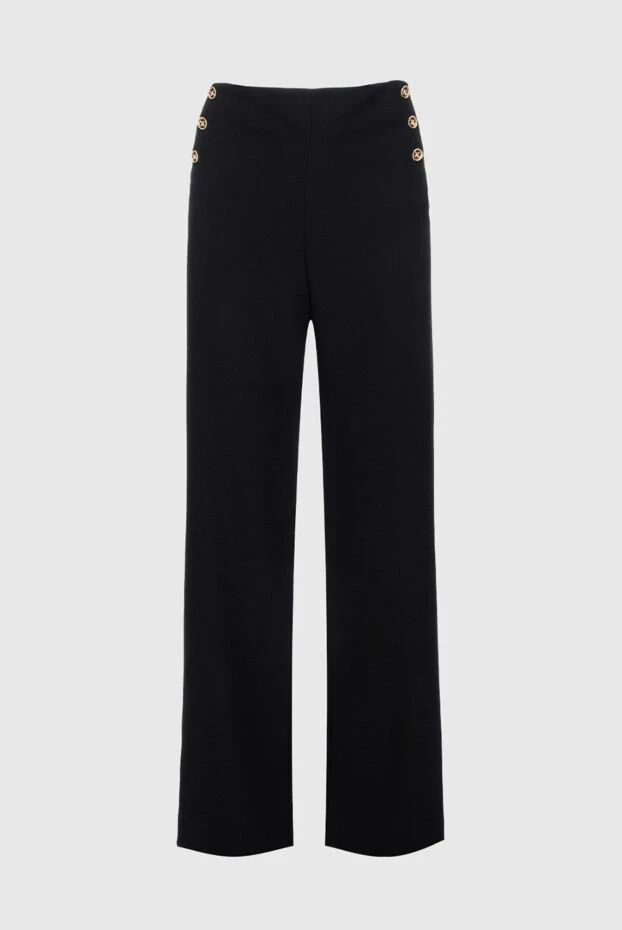 Edward Achour Paris женские брюки из полиэстера черные женские купить с ценами и фото 143977 - фото 1