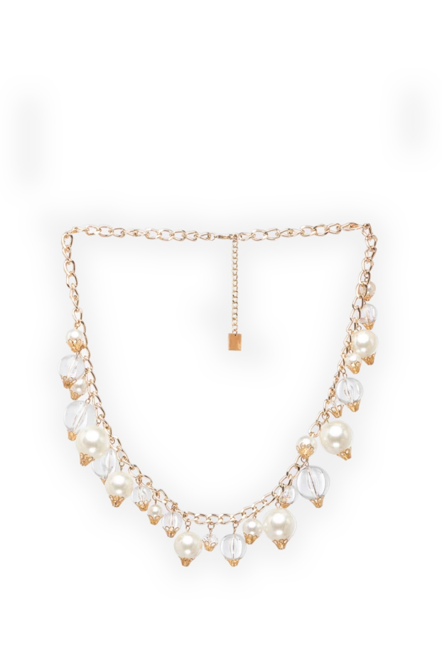 Edward Achour Paris necklace for women with large pearl pendants on a gold chain 143985 - photo 1