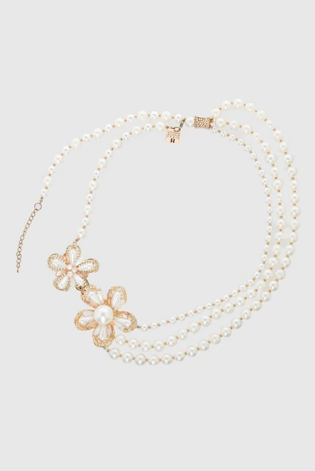 Edward Achour Paris necklace for women white pearl with large flowers 143988 - photo 1