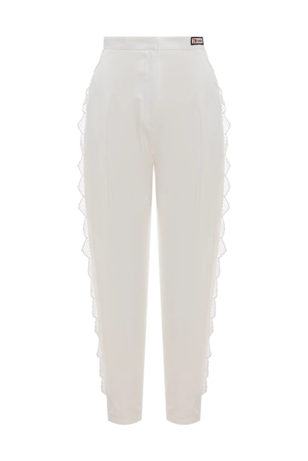 Giamba женские брюки из хлопка белые женские купить с ценами и фото 143998 - фото 1