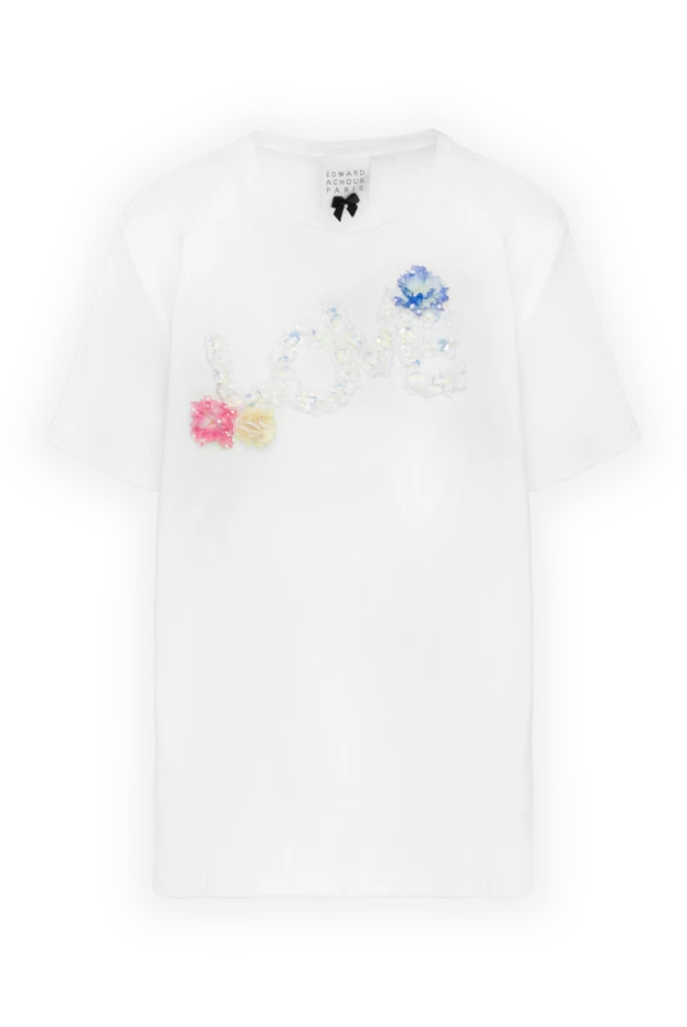 Edward Achour Paris woman white cotton t-shirt for women buy with prices and photos 144019 - photo 1