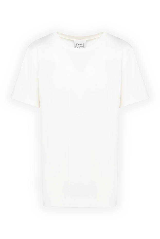 Edward Achour Paris woman white cotton t-shirt for women 144019 - photo 1